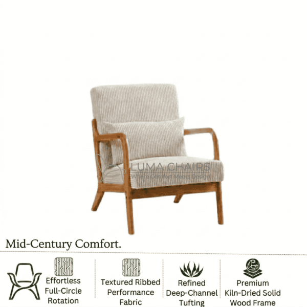 Lumachair Solid Wood Modern Lounge Chair for Living Room