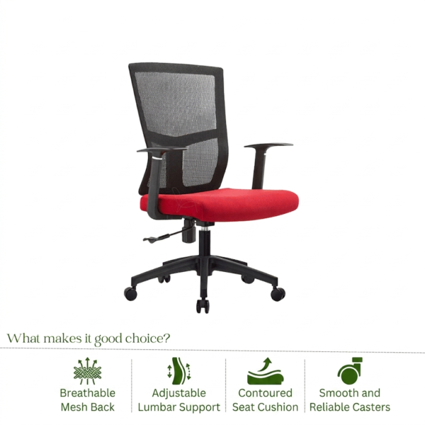 Adjustable Swivel Desk Chair for Home & Students
